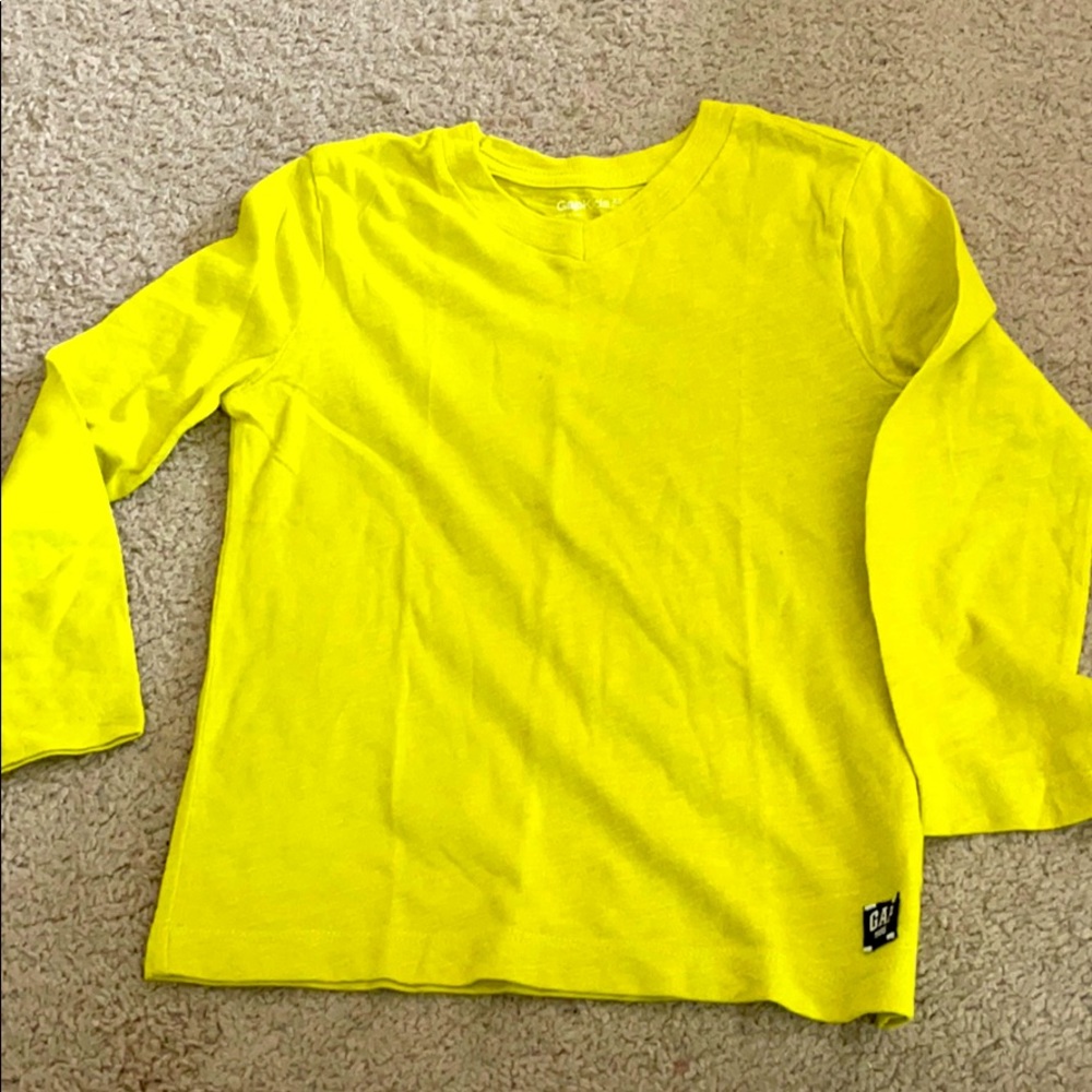 Gap kids bright lemon yellow shirt - 4-5